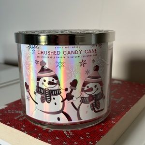 Crushed Candy Cane Bath and Body Works Three Wick Candle